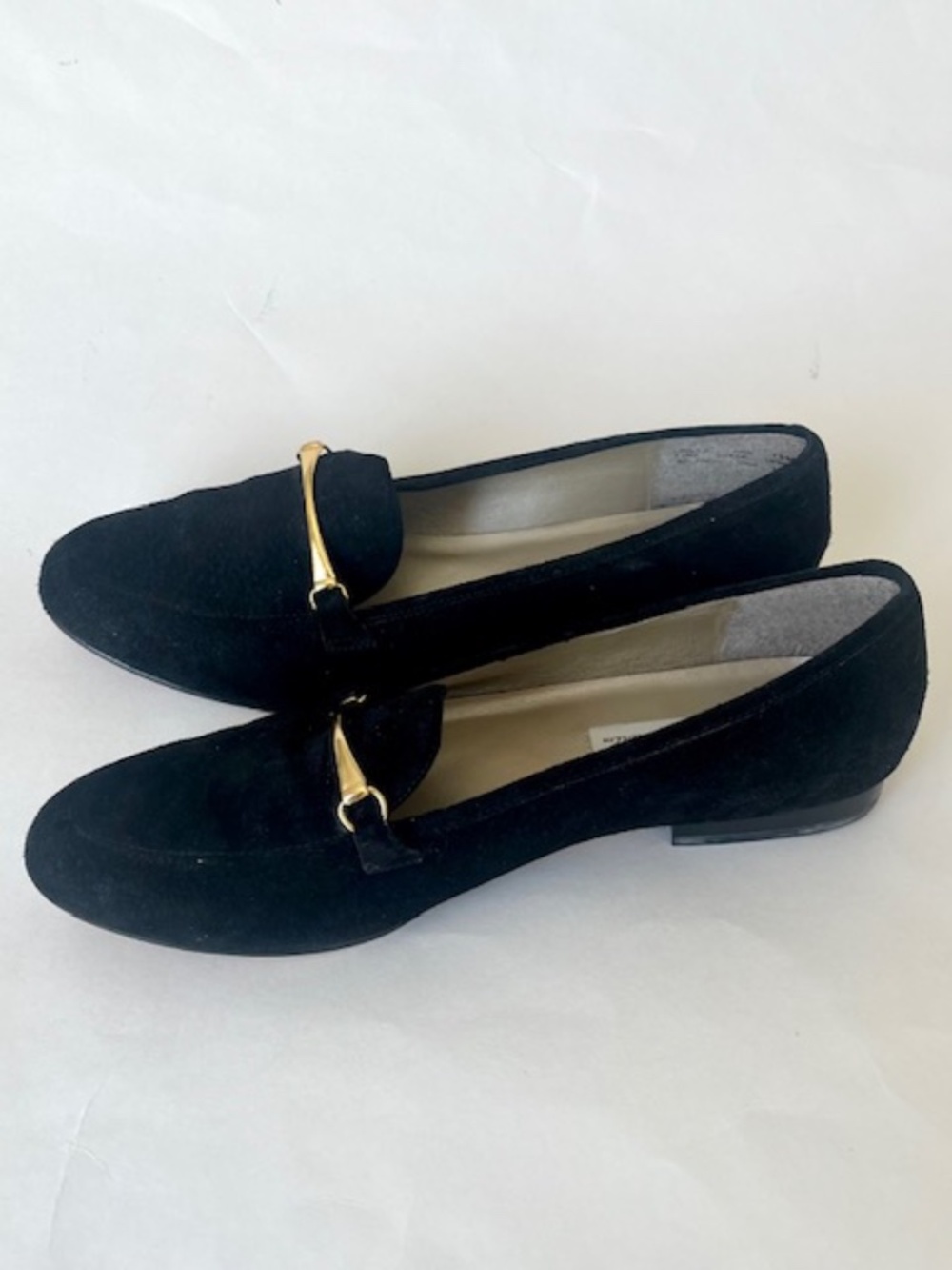 Vintage Carriage Court Black Suede Loafers  Size 7.5